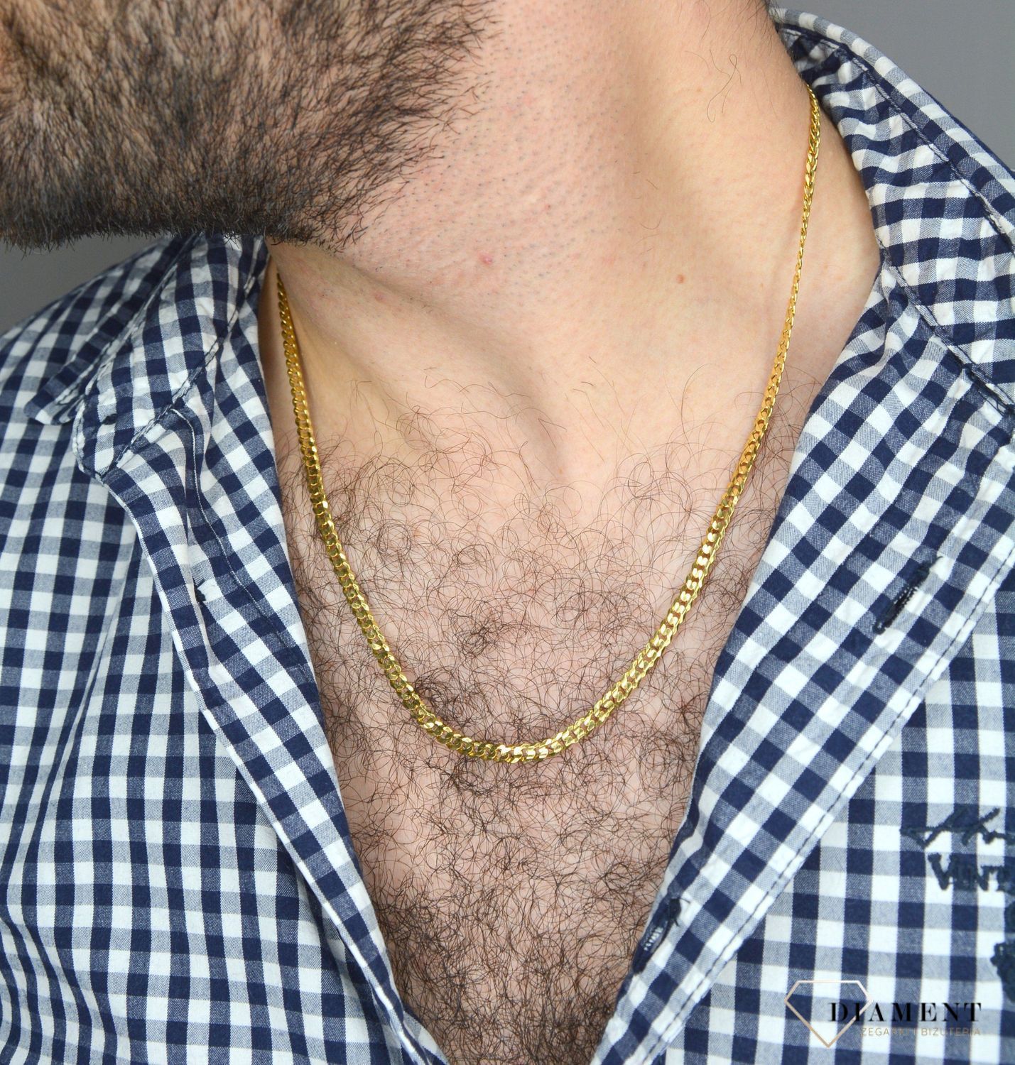 Złoty łańcuszek 333 pancerka 4 mm DIA-LAN-1465-333 4mm.jpg